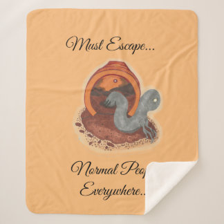 Must Escape.. The Potted creature Sherpa Blanket