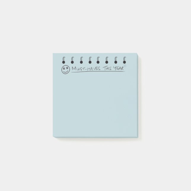 Must-Haves Faux Notepad Sheet (Front)