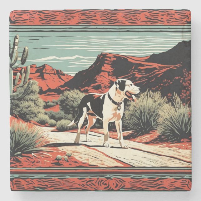 Must Love Dogs  Stone Coaster (Front)