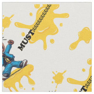 Mustaaaard Graphic Print - White Fabric