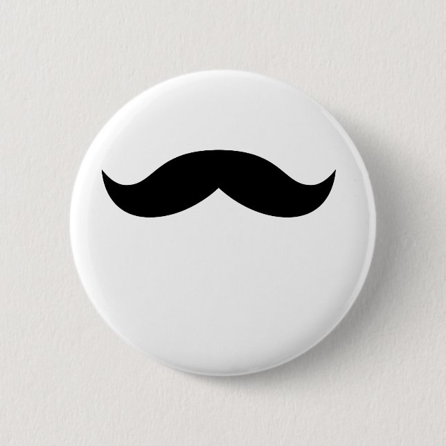 mustache_3[1] 6 cm round badge (Front)