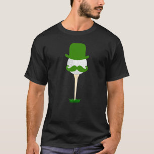 Mustache And Bowler Hat Golf Ball Apparel Golf Ha T-Shirt