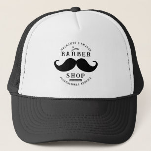 Mustache Barber Shop Modern Hairstylist Barbershop Trucker Hat