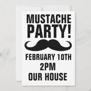 MUSTACHE PARTY INVITATIONS