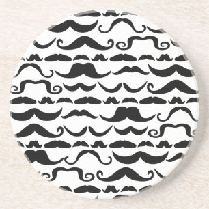 Mustache Pattern Coaster