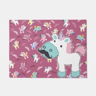 Mustachio Unicornio! Doormat