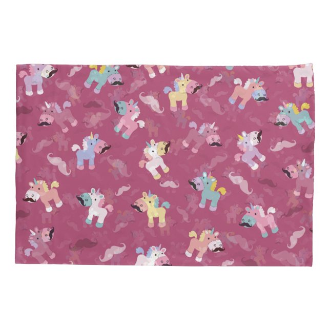 Mustachio Unicornio Pillowcase (Back)