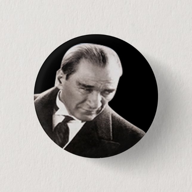 Mustafa Kemal Ataturk 3 Cm Round Badge (Front)