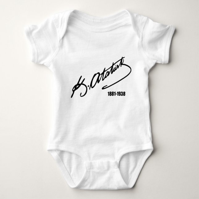Mustafa Kemal Ataturk Baby Bodysuit (Front)