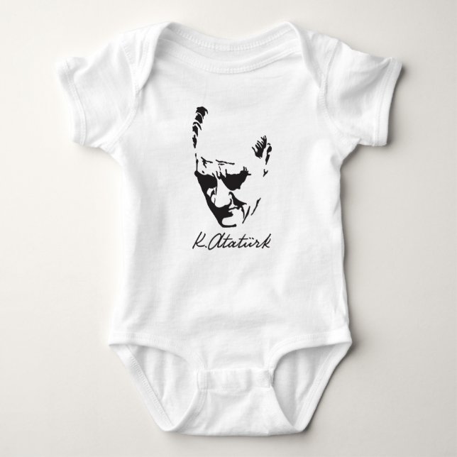 Mustafa Kemal Ataturk Baby Bodysuit (Front)