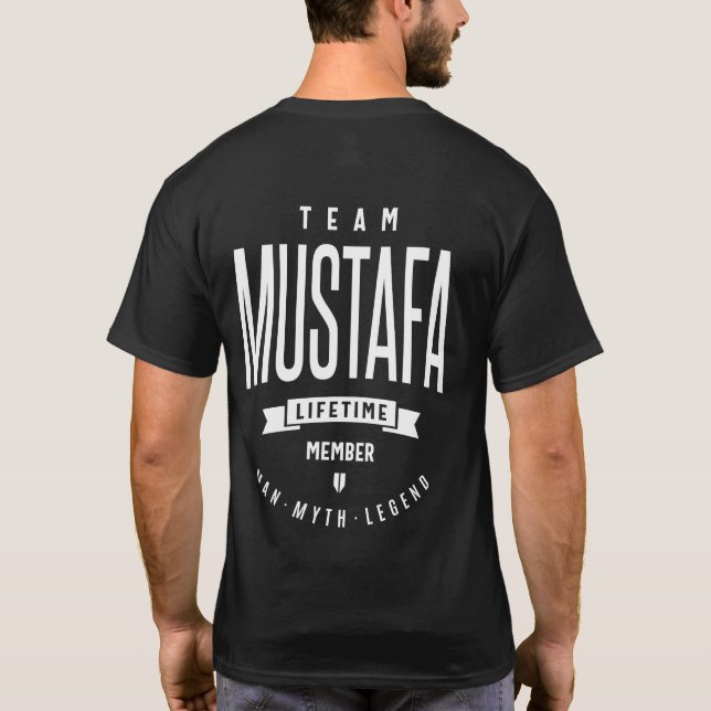 Mustafa Personalised Name Birthday Gift T-Shirt (Back)