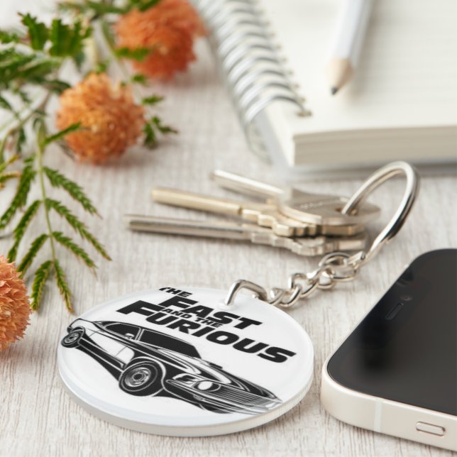 Mustang, car,Keyring in acrylic Key Ring (Front Right)