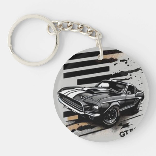 Mustang, car,Keyring in acrylic Key Ring (Front)
