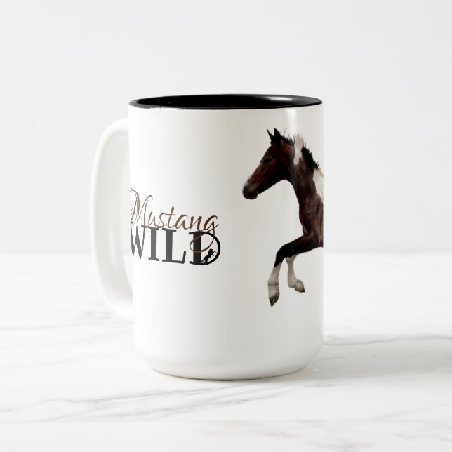 Mustang Colt Beverage Mug featuring "Diablo" (Front Left)