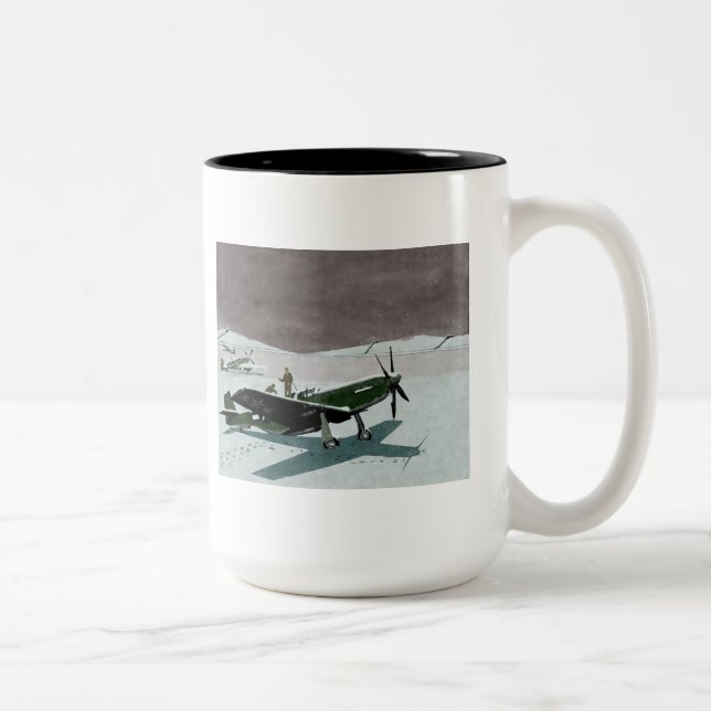 Mustang Design Two-Tone Coffee Mug (Right)