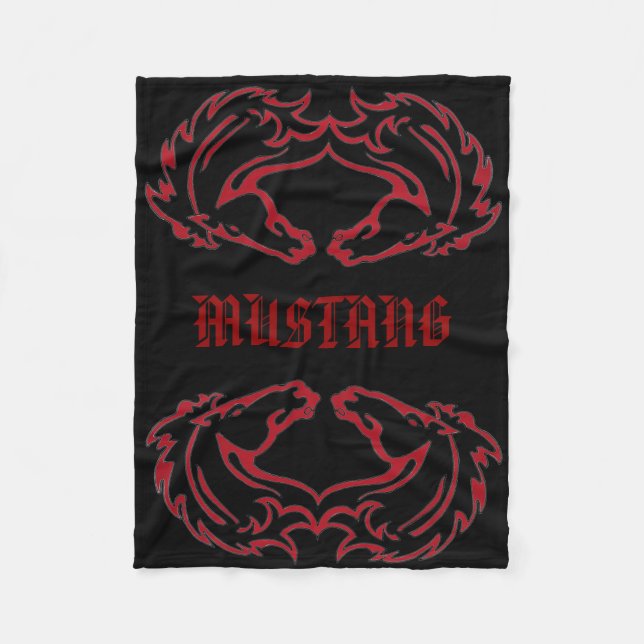 Mustang Double Fleece Blanket (Front)