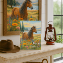 Mustang Horse Birthday Horse Lover Greeting Card