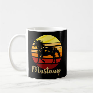 Mustang Horse Running In Sunset Coffee Mug