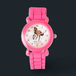 Mustang horse themed girls gifts pony  watch<br><div class="desc">Mustang horse girls party gifts graciously galloping mustang mare  brown horse ,  beautiful personalised gift for horse lovers.</div>