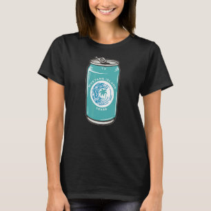 Mustang Island Texas TX Beach Beer Soda Can Souven T-Shirt