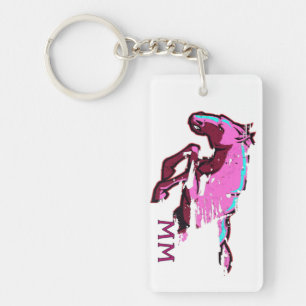 Mustang Mamas Eroded Horse Key Chain