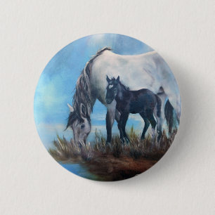 Mustang Morning 6 Cm Round Badge