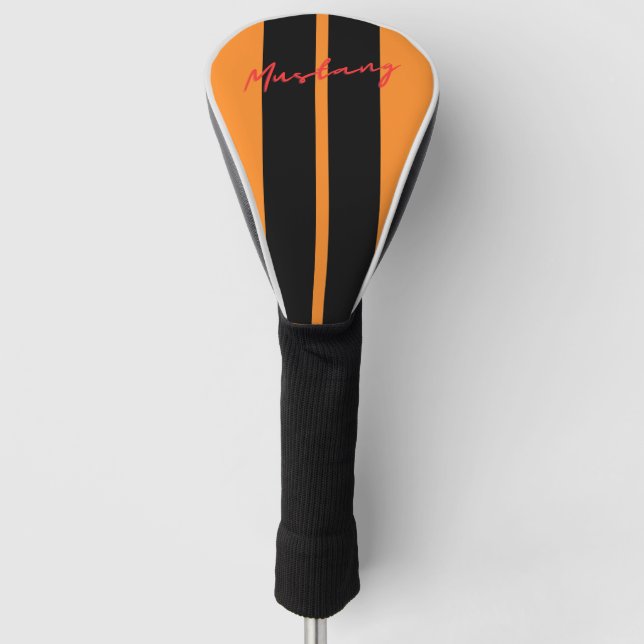 Mustang Orange Golf Club Cover (Front)