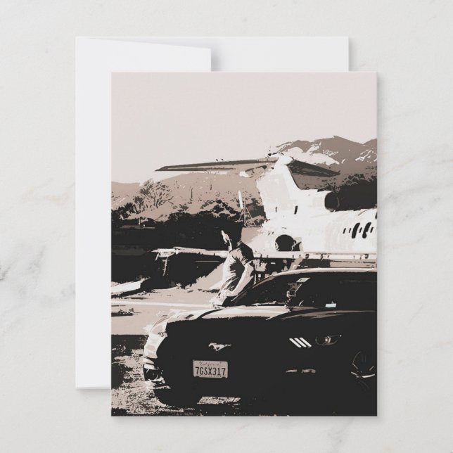 Mustang owner waiting art| gift for police job invitation (Front)