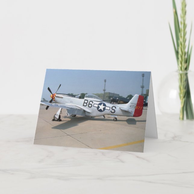 Mustang P-51D Aircraft Card (Front)