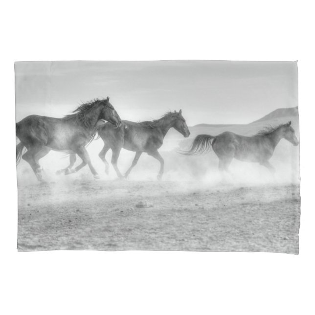 Mustang Run Pillowcase (Front-Left)