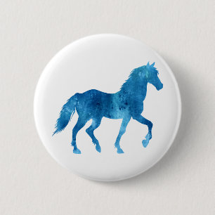 Mustang silhouette - Choose background color 6 Cm Round Badge