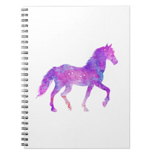 Mustang  silhouette - Choose background color Notebook