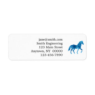 Mustang silhouette - Choose background color Return Address Label