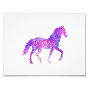 Mustang  silhouette - Choose background colour Photo Print