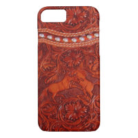 mustang western leather iPhone 7 case