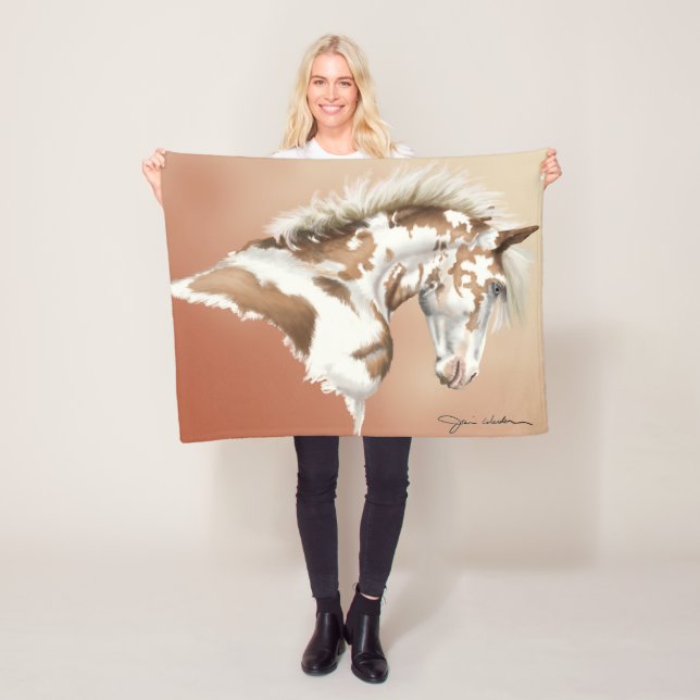 Mustang Wild, Small to Large Fleece Blanket (In Situ)