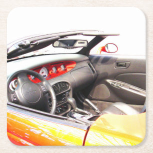 Mustange Square Paper Coaster