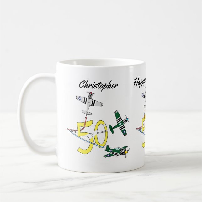 Mustangs 50th Birthday Coffee Mug (Left)