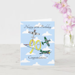 Mustangs 90th (Blue Sky) Birthday Card