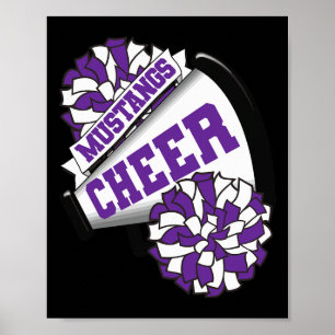 Mustangs Cheer Ck To School Cheerleading Spirit P Poster