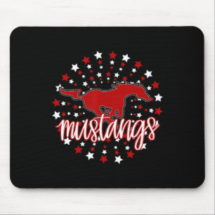 Mustangs School Spirit Football Mum Mustang Pride Mouse Pad