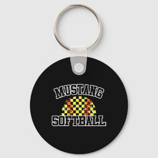 Mustangs Softll Mom Mustangs School Spirit Sports  Key Ring