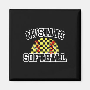 Mustangs Softll Mom Mustangs School Spirit Sports  Magnet