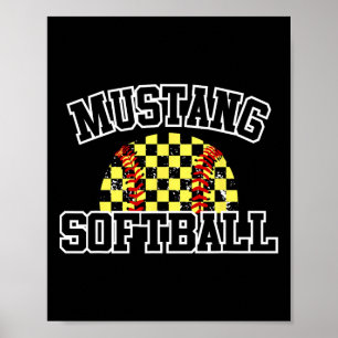 Mustangs Softll Mom Mustangs School Spirit Sports Poster