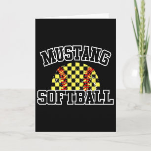Mustangs Softll Mum Mustangs School Spirit Sports  Card
