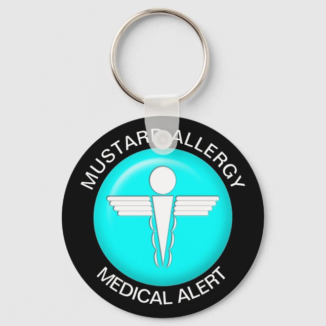 Mustard Allergy Keychain (Front)