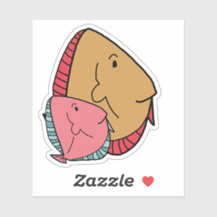 Mustard and pink fishes