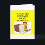 MUSTARD and sandwich lover Holiday Card<br><div class="desc">show your love with yhis design!more great stuff at jimbuf and jimhartley galleries</div>
