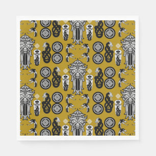 Mustard Anglo Saxon Art Print Napkin