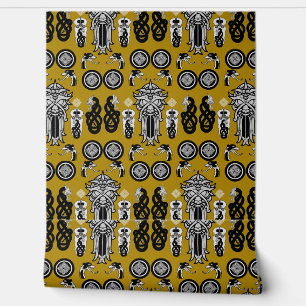 Mustard Anglo Saxon Art Print Wallpaper